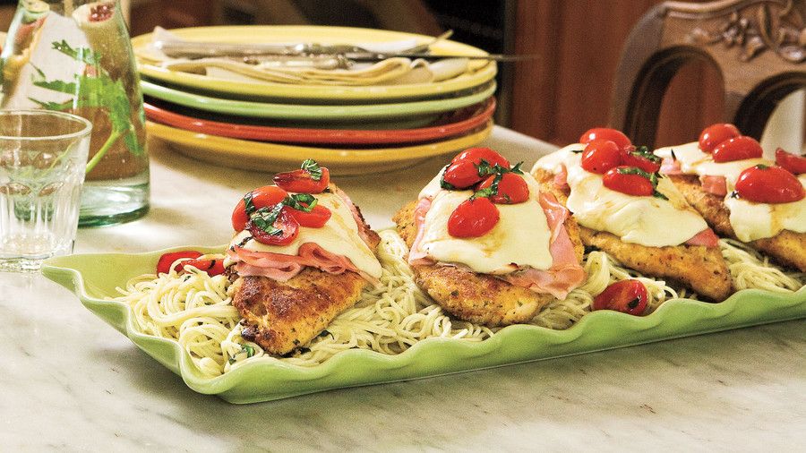 Legjobbnak értékelt Main Dishes: Pan-Fried Chicken-and-Ham Parmesan 