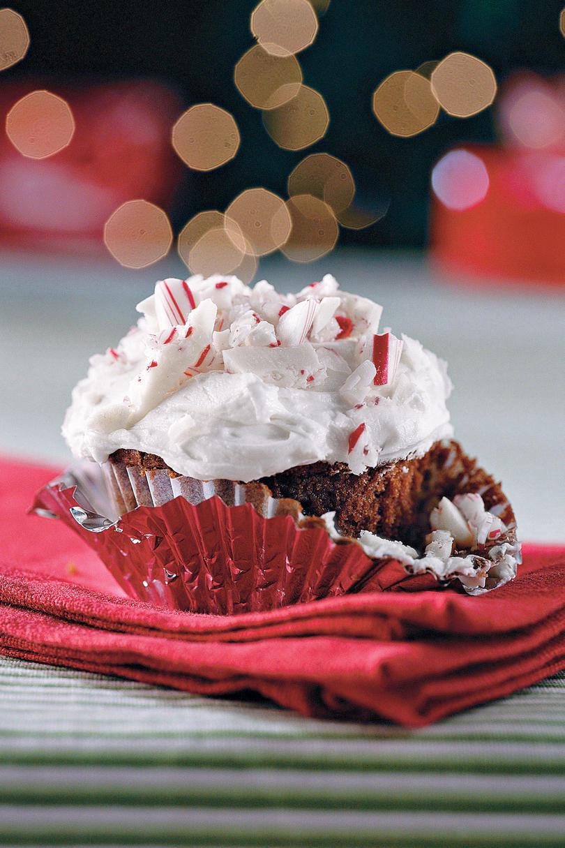 Muffin Recipes: Chocolate-Peppermint Candy Cupcakes