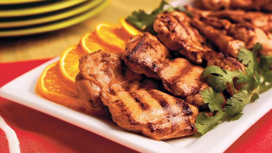 Narancs-Gyömbér Grilled Chicken Thighs