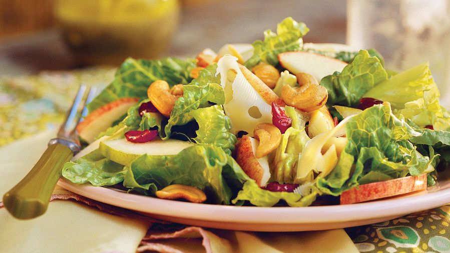 वसंत Salad Recipes: Apple-Pear Salad With Lemon-Poppy Seed Dressing