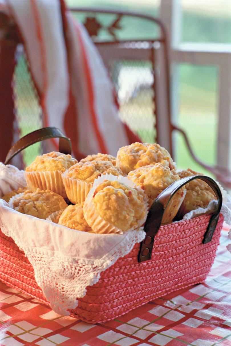 Καλοκαίρι Peach Recipes: Peach Streusel Muffins