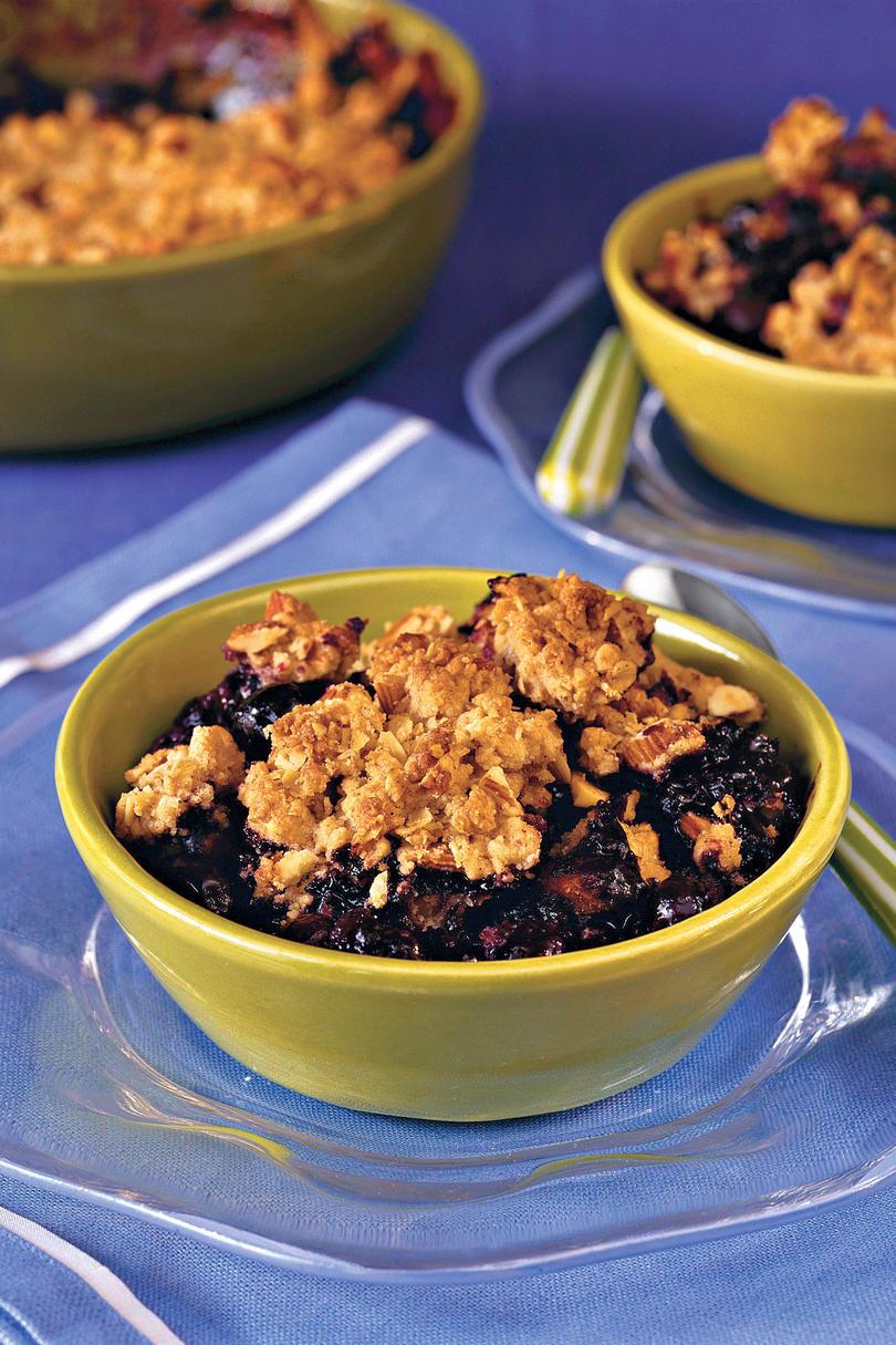 En bonne santé Desserts: Blueberry-Almond Cobbler