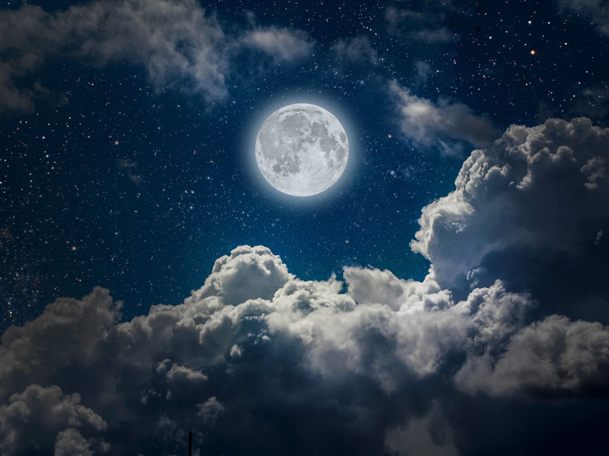 Γεμάτος Moon Night Sky