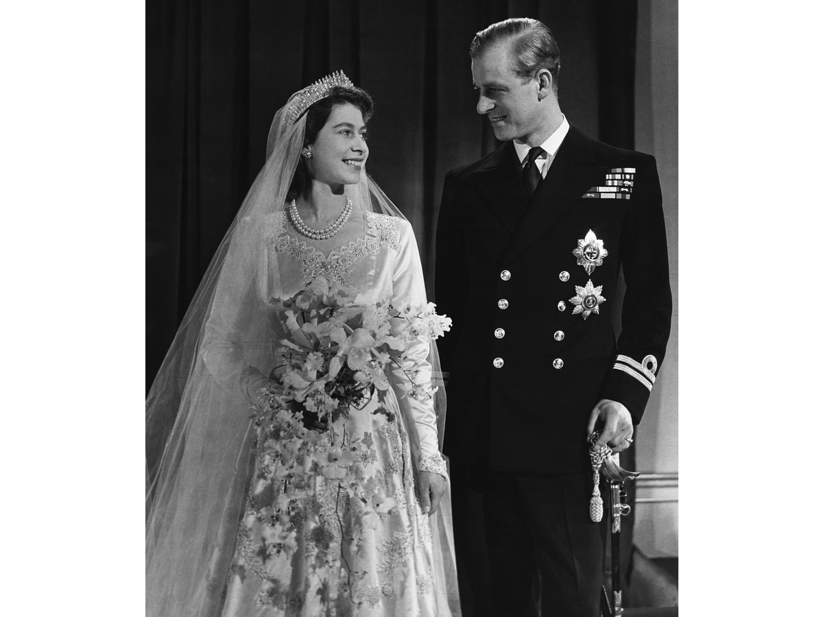 Kraljica Elizabeth and Prince Philip on Wedding Day