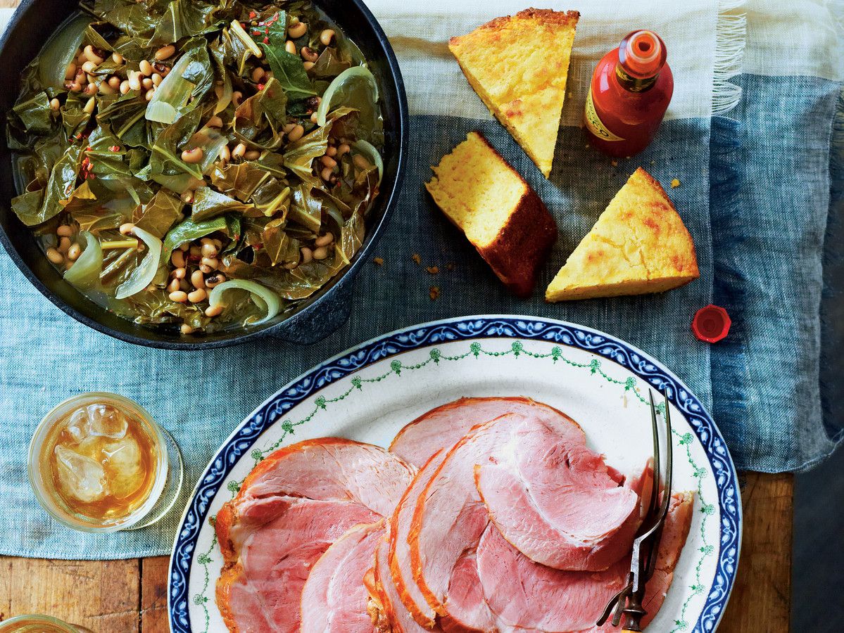 Dobro Luck Greens and Peas with Ham