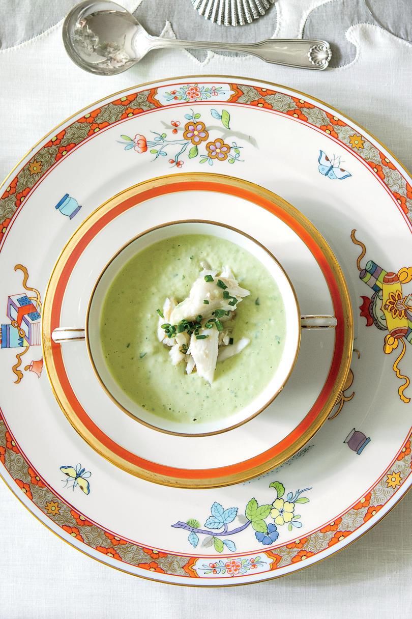 Πράσινος Goddess Soup with Jumbo Lump Crabmeat