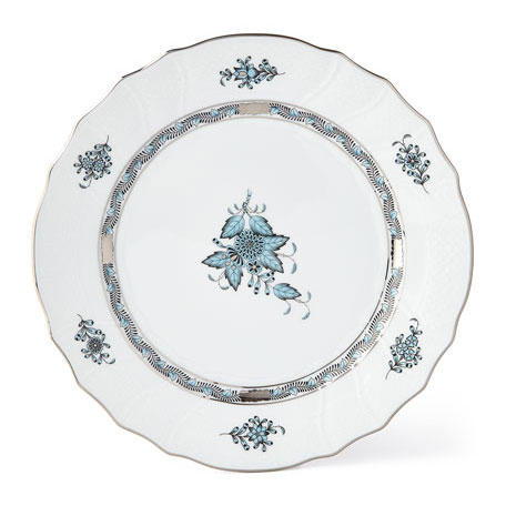Herend ‘Chinese Bouquet’ in Turquoise & Platinum