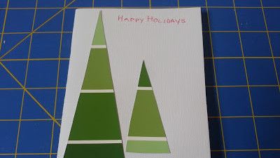रंग Chip Christmas Tree Cards