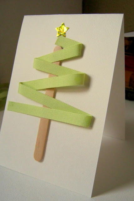 फीता Tree Christmas Card