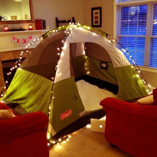12 Ways to Use Your Christmas Lights in the Summer Indoor Camping