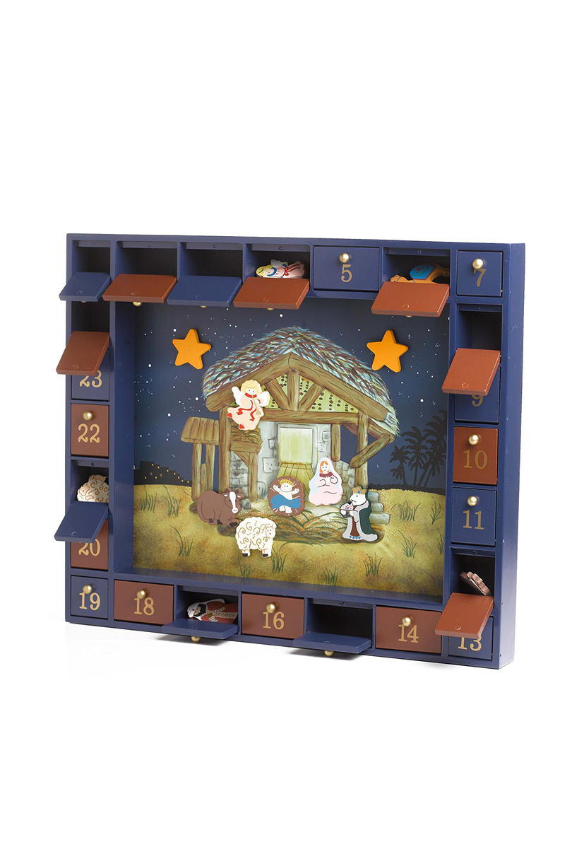 कर्ट Adler Wooden Nativity Advent Calendar with 24 Magnetic Pieces