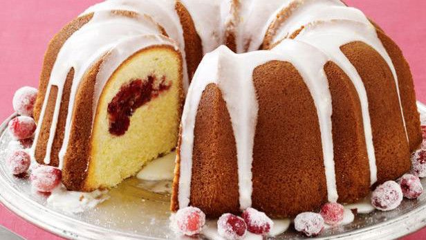 Meyer Lemon-Cranberry Bundt Cake