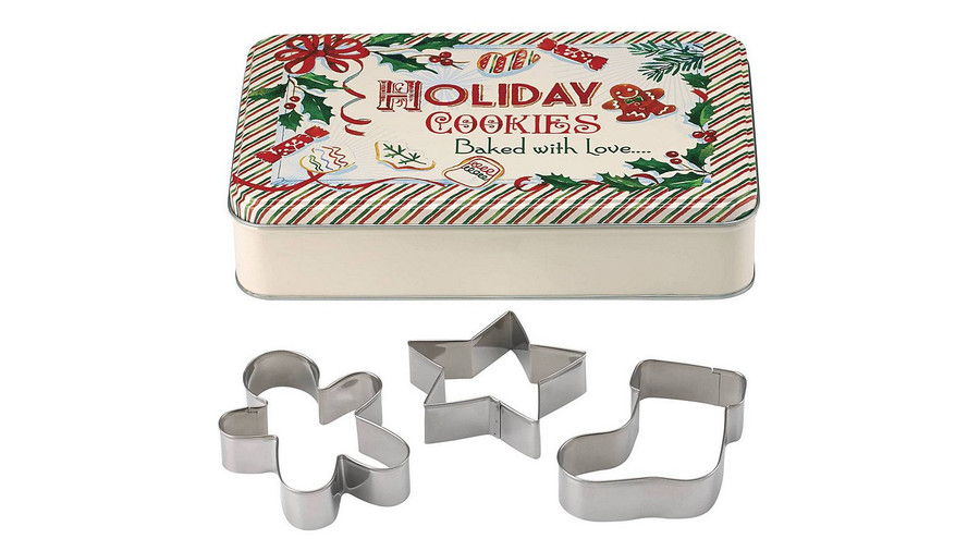 Lenox Home for the Holidays Rectangular Tin with 3 Cookie Cutters