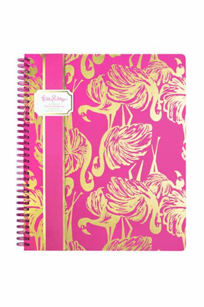 लिली Pulitzer Large Notebook in Magenta Gimme Some Leg