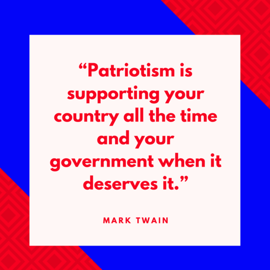 निशान Twain on Patriotism