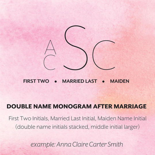 Παντρεμένος Double First Name Monogram Format