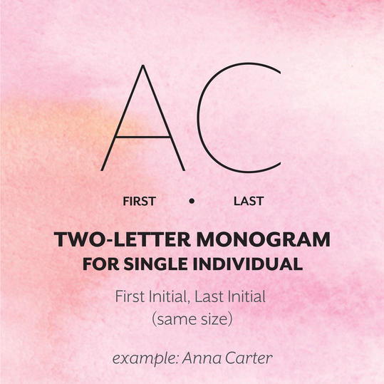 Kaksi Letter Monogram Format