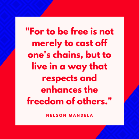 नेल्सन Mandela on Freedom