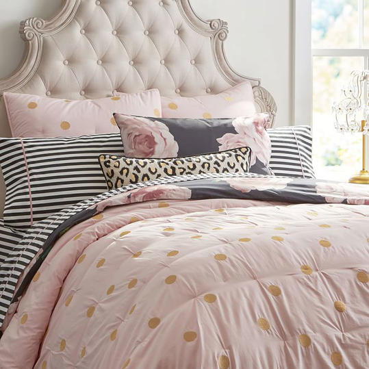 गुलाबी Polka Dot Comforter