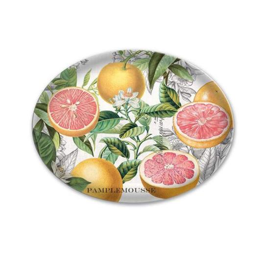 Ružičasta Grapefruit Oval Glass Soap Dish