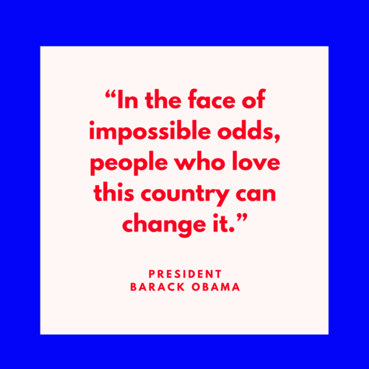 अध्यक्ष Barack Obama on Change