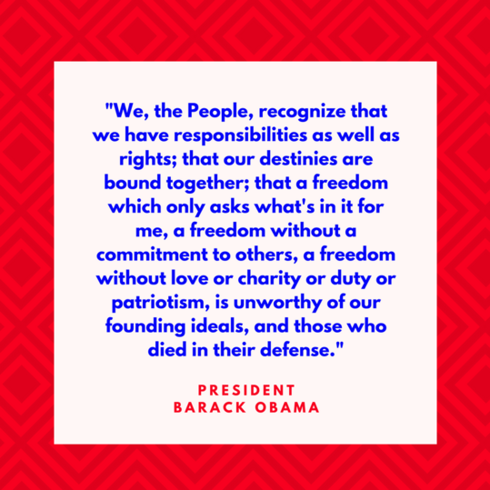 अध्यक्ष Barack Obama on Freedom