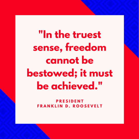 अध्यक्ष Franklin D. Roosevelt on Freedom