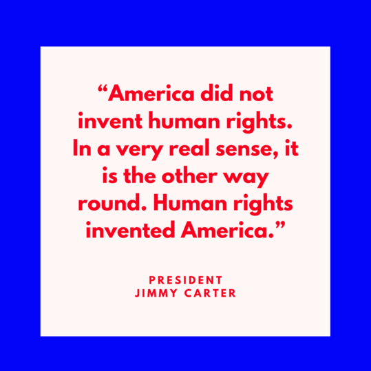 अध्यक्ष Jimmy Carter on Human Rights
