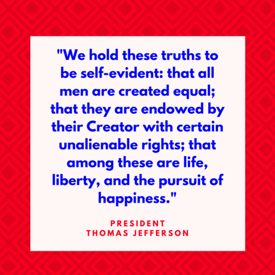 अध्यक्ष Thomas Jefferson on Equality