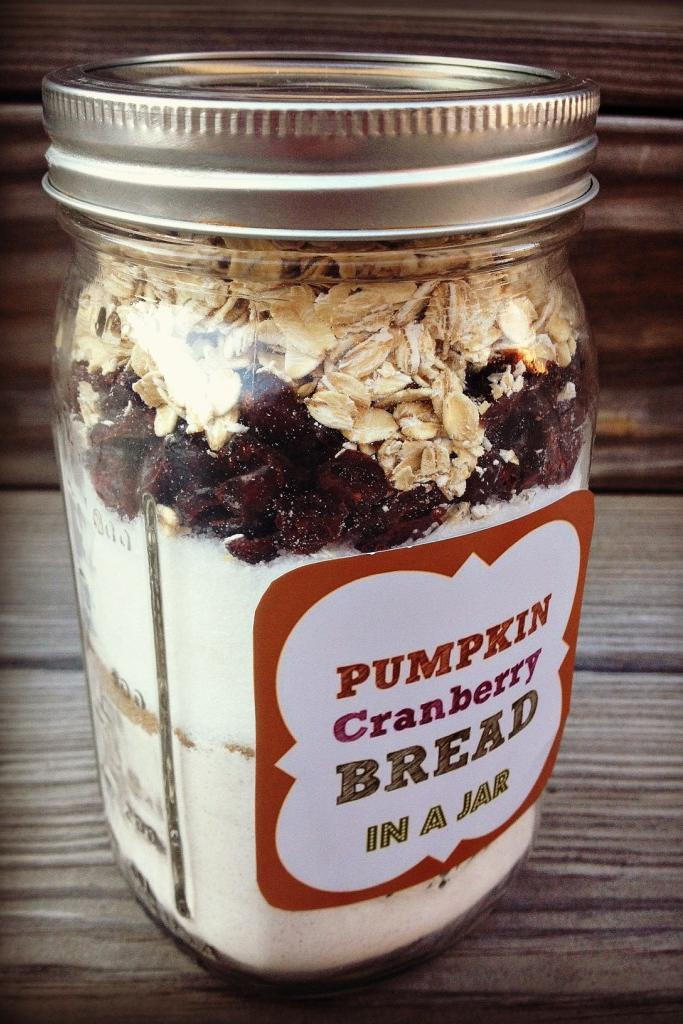 कद्दू Cranberry Bread in a Jar