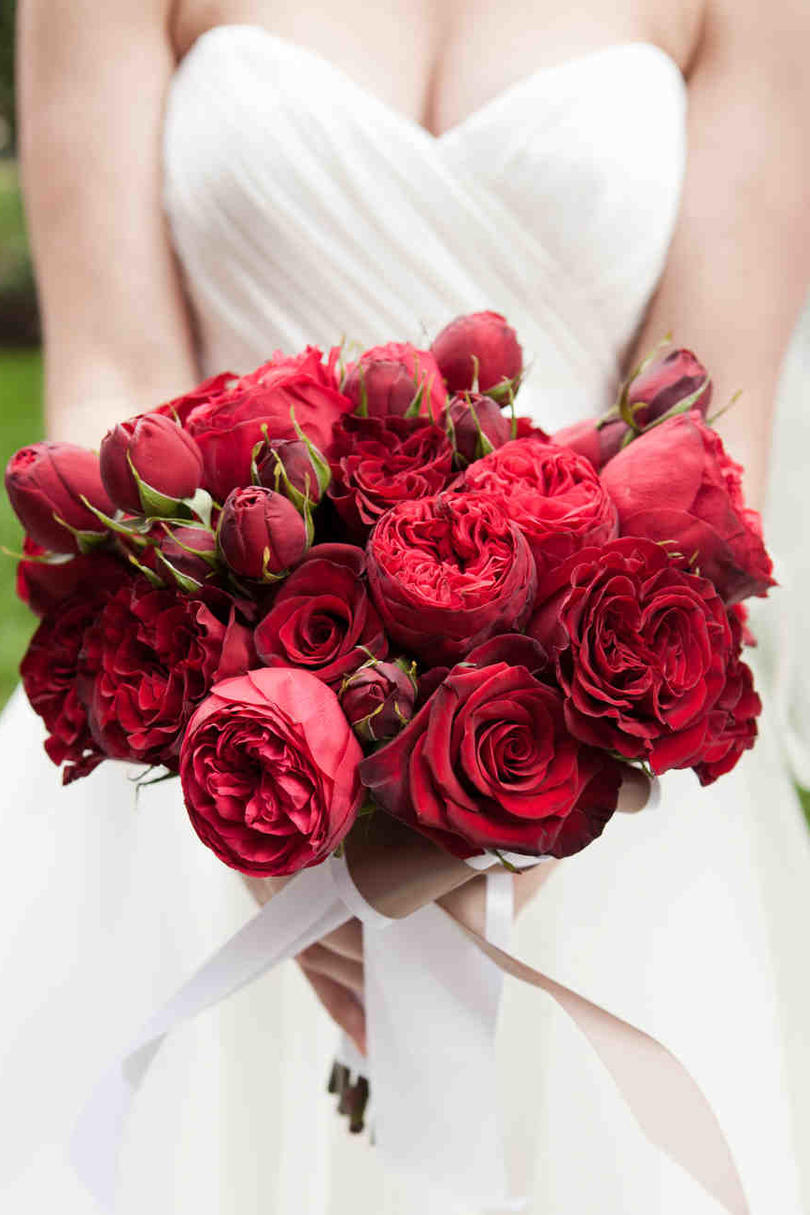 लाल Garden Rose Bouquet 