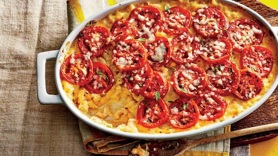 pečen Tomato Macaroni and Cheese Recipe