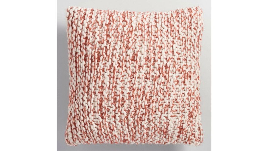 Rozsda and Ivory Chunky Knit Fall Throw Pillow
