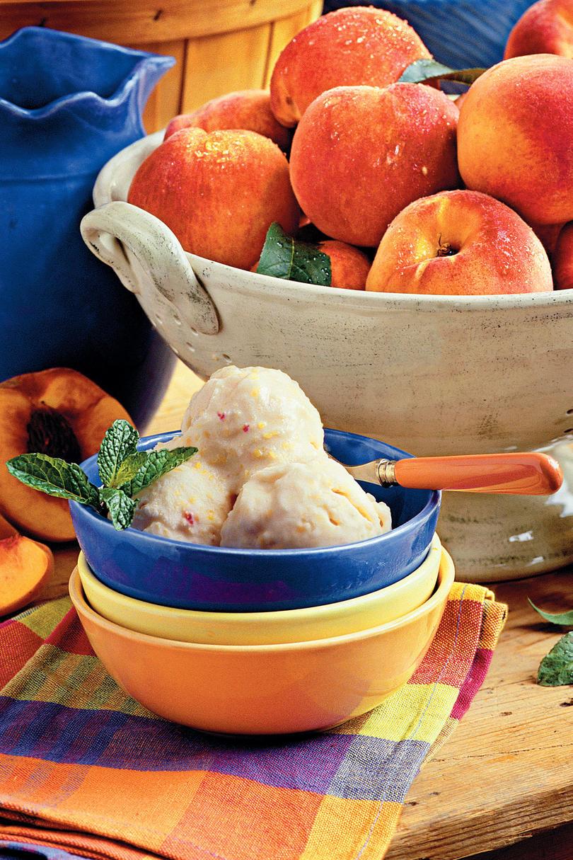 Καλοκαίρι Peach Recipes: Summertime Peach Ice Cream