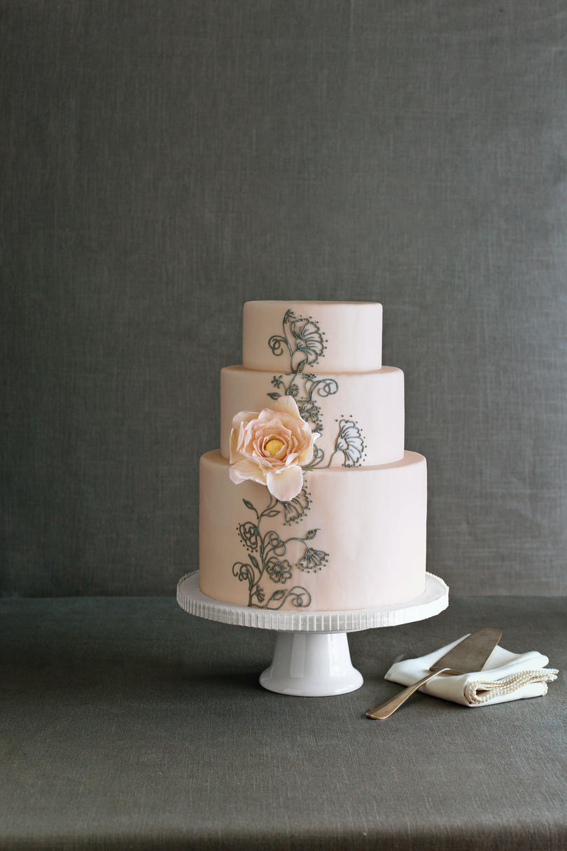 loza in Bloom Wedding Cake