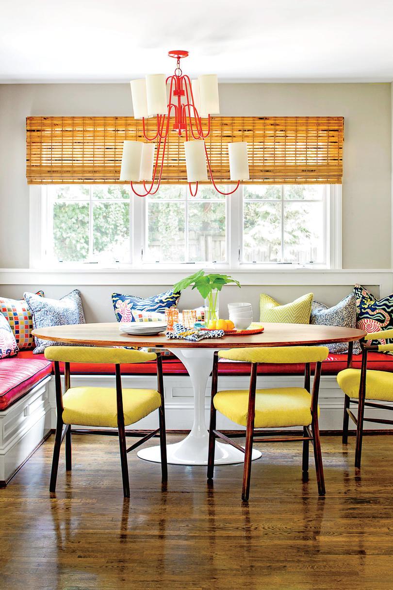 रंगीन Kitchen Banquette Seating