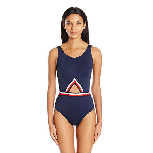 tommy Hilfiger Navy Cut-Out One Piece 
