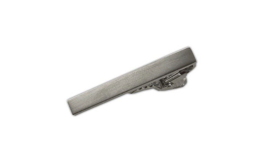 पिता's Day Tie Bar Brushed Straight Silver Image