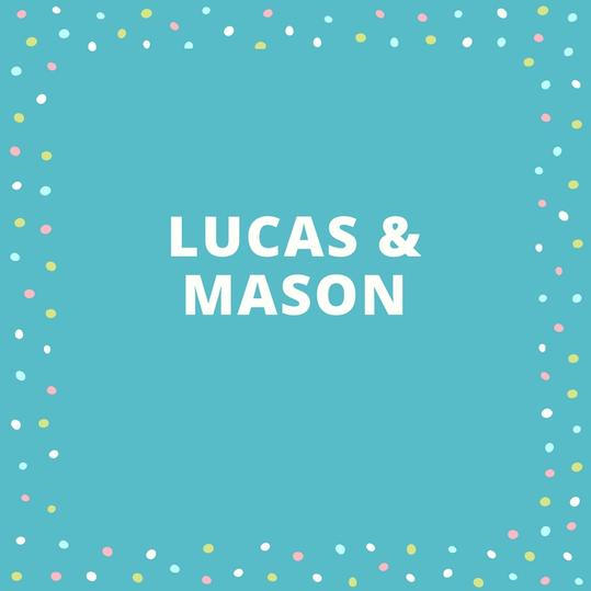 जुड़वां Names: Lucas and Mason