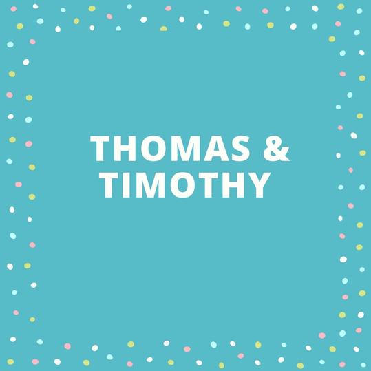 जुड़वां Names: Thomas and Timothy