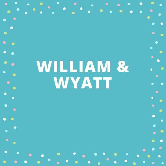 जुड़वां Names: Williamand Wyatt