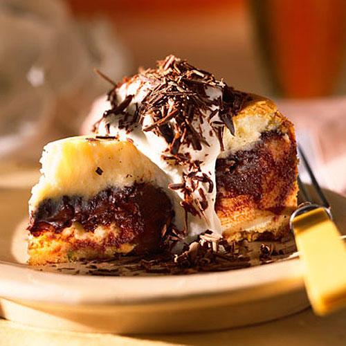 गरम Fudge-Filled Cheesecake