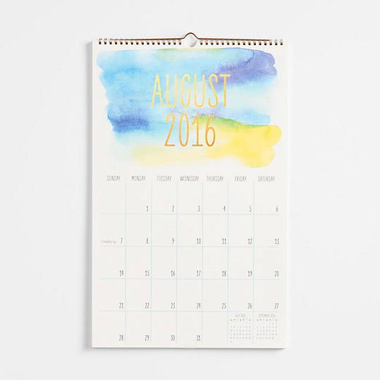 Vízfestmény Foil Calendar 