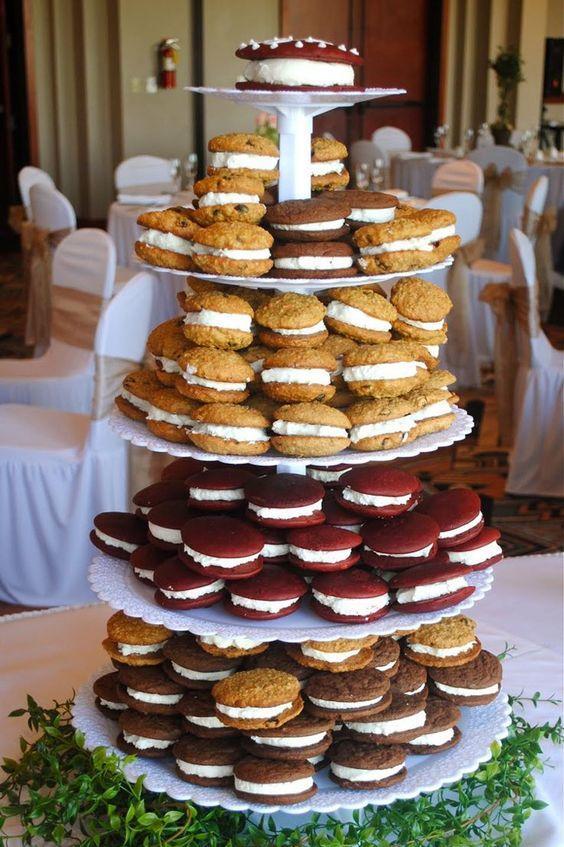 डी Pie Tower Wedding Cake