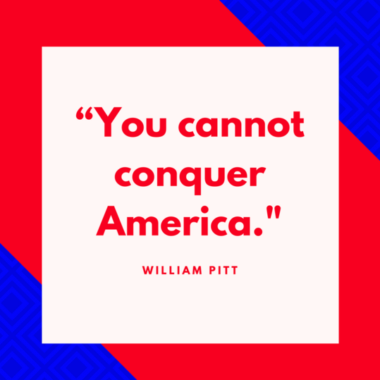 विलियम Pitt on America